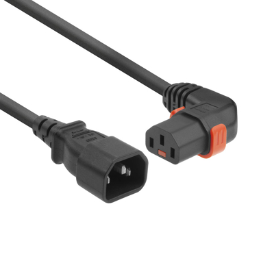 Afbeelding van C14 naar C13 kabel ACT 1 meter (Rechts, IEC lock)