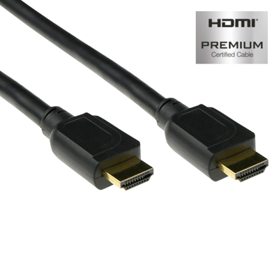 Afbeelding van ACT AK3946 4K HDMI High Speed Ethernet Premium Certified Kabel A Male/HDMI Male 5 meter