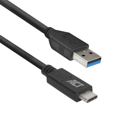 Afbeelding van ACT AC7416 USB A/USB C Aansluitkabel 3.2 Gen1 A male 5Gbps 1 meter