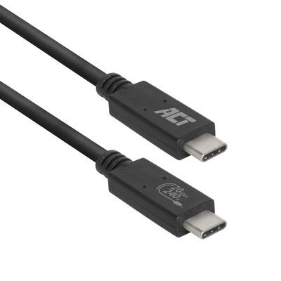 Afbeelding van ACT AC7431 USB C Kabel USB4® 20Gbps Aansluitkabel male IF gecertificeerd 1 meter