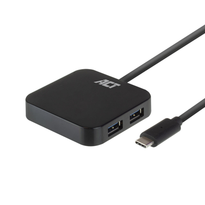 Afbeelding van ACT AC6410 SuperSpeed USB C Hub 5 Gbps 4x A Zwart