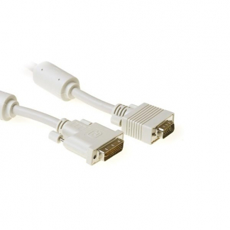 Afbeelding van DVI naar VGA kabel ACT 1.8 meter (DVI A, 100% koper, Verguld, Wit)