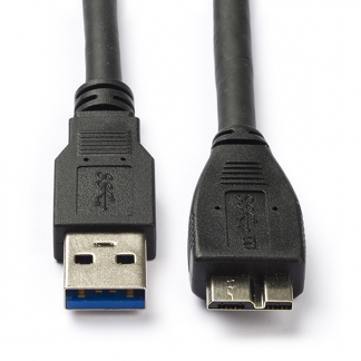 Afbeelding van USB A naar Micro kabel 0.5 meter 3.0 (100% koper, Zwart)