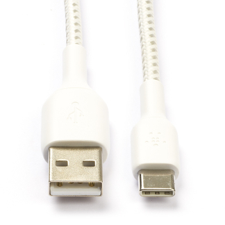 Afbeelding van Belkin Boost Charge USB C Gevlochten Kabel 1 Meter Wit