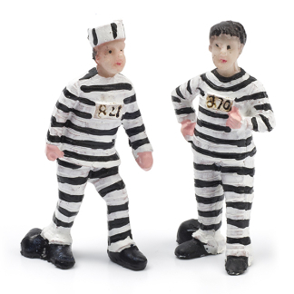 Afbeelding van Kerstdorp figuren Gevangenen vastgeketend Dickensville