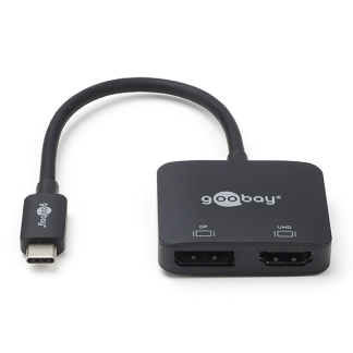 Afbeelding van USB C naar HDMI adapter Goobay 0.12 meter (4K@60Hz, HDMI, DisplayPort)