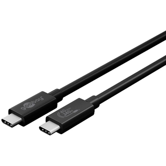 Afbeelding van USB C naar kabel 0.7 meter 4.0 (40 Gbps, Vertind koper, Power Delivery, 240 W, Thunderbolt 3/4)