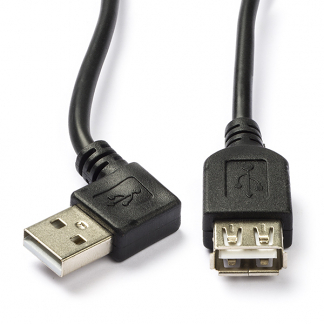 Afbeelding van 0.15 m USB 2.0 verlengkabel haaks