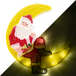 Afbeelding van Kerstman met verlichting Konstsmide (20 LEDs, 39 x 36 cm, Binnen)