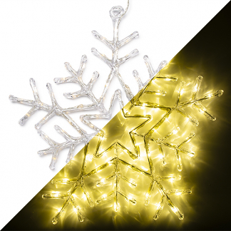 Afbeelding van Sneeuwvlok met verlichting Konstsmide Ø 58 cm (90 LEDs, Lichtprogramma&#039;s, Binnen/Buiten)