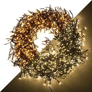 Afbeelding van 14m LED Cluster kerstboomverlichting Goud 1512 lampjes Dimbaar