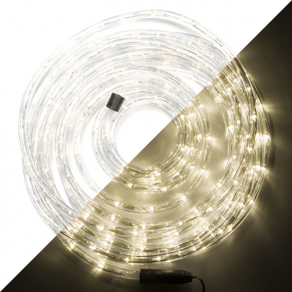 Afbeelding van Lichtslang / slangverlichting 9M met 216 LED lampjes warm wit licht div lichtstanden