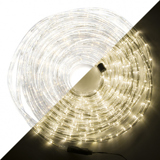 Afbeelding van Lichtslang / slangverlichting 18M met 432 LED lampjes warm wit licht div lichtstanden