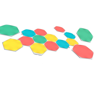 Afbeelding van Nanoleaf Shapes Hexagons Starterset 15 stuks (Wifi, Muzieksensor, Touchbediening, Incl. voedingskabel)