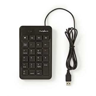Afbeelding van Numeriek toetsenbord Nedis (USB, Numeriek, Multimediatoetsen, Zwart)