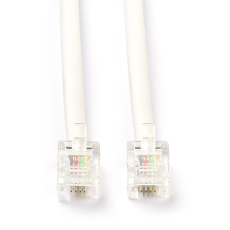 Afbeelding van Telecom RJ11 kabel 5 meter (Wit)