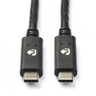 Afbeelding van USB C naar kabel 1 meter 3.1 (Power Delivery, 100% koper, Zwart)