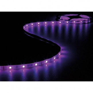 Afbeelding van LED strip met voeding Perel 5 meter (Flexibel, 150 LEDs, 12V, IP61, RGB)