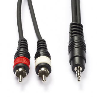 Afbeelding van Tulp naar jack 3.5 mm kabel Procab 10 meter (Stereo)