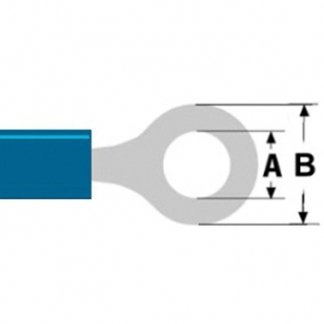 Afbeelding van Kabelschoen Ring (A: 4.3 mm, B: 8.0 100 stuks, Blauw)