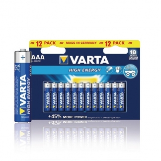 Afbeelding van AAA batterij VARTA 12 stuks (Alkaline, 1.5 V)