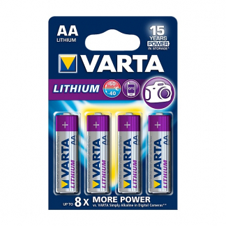 Afbeelding van AA batterij Varta 4 stuks (Lithium, 1.5V)