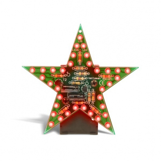 Afbeelding van Soldeerkit Whadda Kerstster (35 LEDs, Knipperstand, Batterij, Rood)