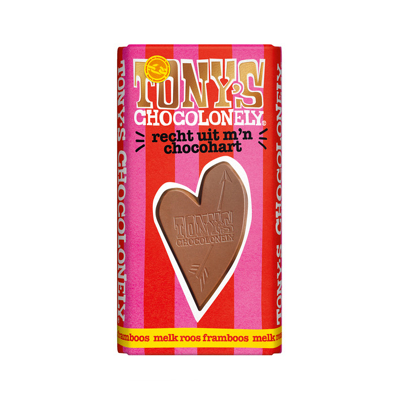 Afbeelding van Chocolade Tonys Chocolonely gifting bar recht uit mijn chocohart