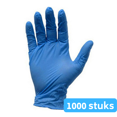 Afbeelding van Nitril handschoen blauw ongepoederd XL 10 x 100 stuks