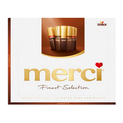 Afbeelding van Merci Pure Chocolade 250 gr 10 stuks