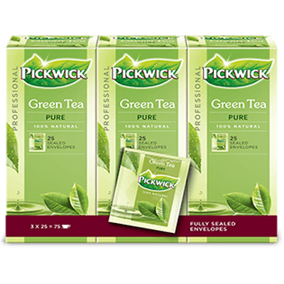 Afbeelding van Pickwick Green Tea Pure 75stuks