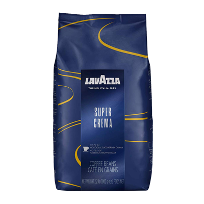 Afbeelding van Lavazza koffiebonen super crema, zak van 1 kg koffie