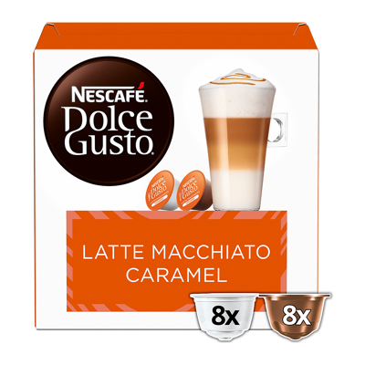 Afbeelding van Nescafé Dolce Gusto koffiecapsules, Latte Macchiato Caramel, pak van 16 stuks koffie