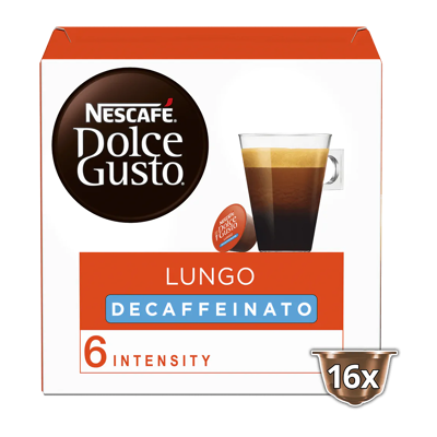 Afbeelding van Nescafé Dolce Gusto Koffiecapsules, Lungo Decaffeinato, Pak Van 16 Stuks Koffie