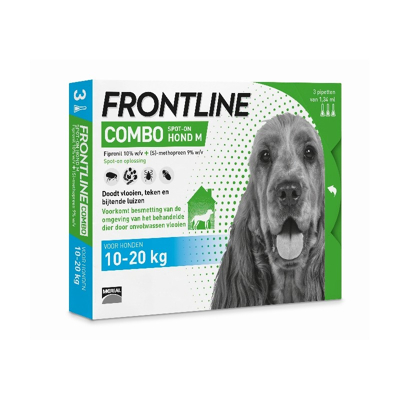 Afbeelding van Frontline combo hond m 10 20 kg 3 pip.