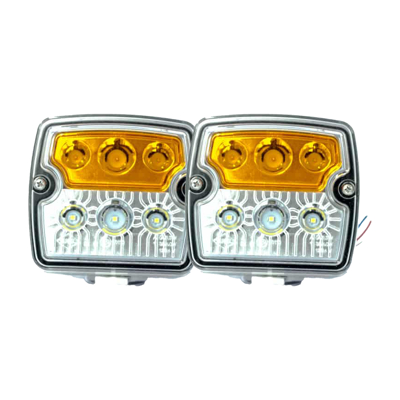 Afbeelding van LED Markeringslamp 12/24V met knipperlicht vierkant (links of rechts)