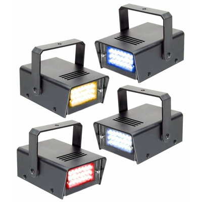 Afbeelding van BeamZ BMS24SET 4x LED stroboscoop Rood, Geel, Blauw en Wit