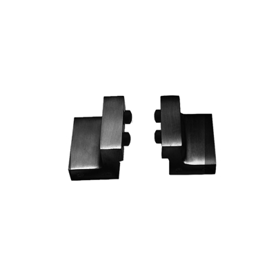 Afbeelding van Set van 2 stoppers schuifdeursysteem mat zwart met bevestiging