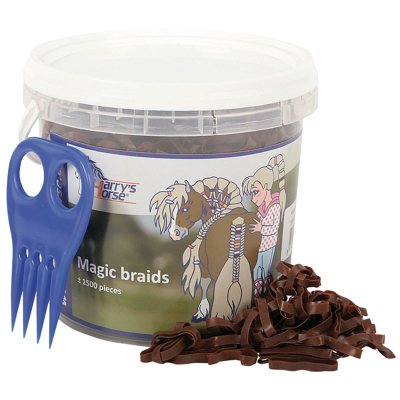 Afbeelding van Harry&#039;s Horse Magic braids, pot One Size Bruin