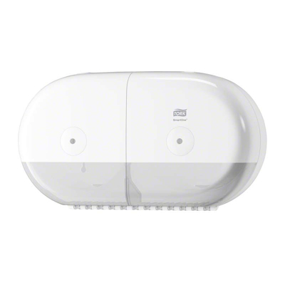 Afbeelding van Tork SmartOne Mini Twin Toiletpapier Dispenser Kunststof Wit T9 682000