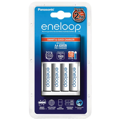 Afbeelding van Panasonic Eneloop Smart Quick Charger CC55 + 4x AA batterijen