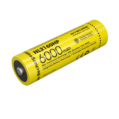 Afbeelding van Nitecore NL2160HP Oplaadbare 21700 Li Ion batterij 6000mAh