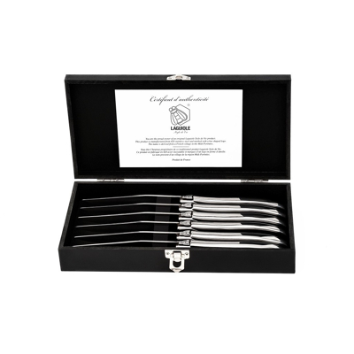 Abbildung von Laguiole Style de Vie Luxury Line Set von 6 Steakmessern in Luxusbox Edelstahl