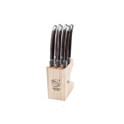 Abbildung von Laguiole Style de Vie Premium Line Dark Wood Set von 6 Steakmessern