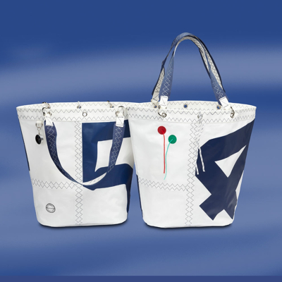 Afbeelding van Trend Marine Sea Girl Shopping Bag White / Red