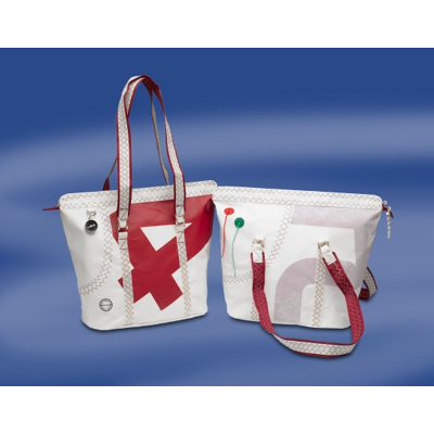 Afbeelding van Trend Marine Sea Queen Shopping Bag White / Red