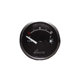 Afbeelding van Wema Voltmeter Digitaal LED 12 24 volt Silver Gauge Serie Zwart