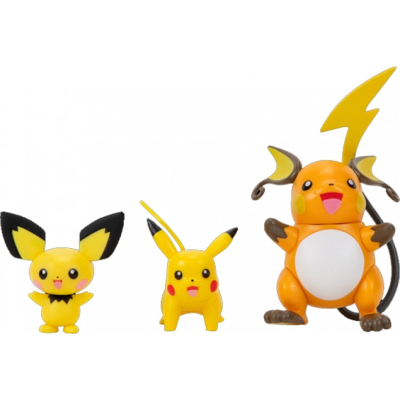 Afbeelding van Pokemon Battle Figure Evolution Pack Pichu, Pikachu &amp; Raichu