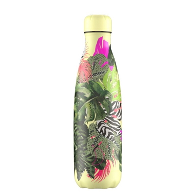 Afbeelding van Thermosfles Geel Monstera Leaves 500 Ml RVS Chilly&#039;s Tropical Edition 7 X 26,5 Cm