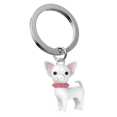 Afbeelding van Metalmorphose Sleutelhanger Animals Hond Chihuahua Wit Roze